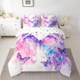 thumbnail image 3 of Manfei Girly Pink Butterfly 7-Piece Twin Bedding Sets for Girls, Fairy Tale Bedding Comforter Set, Cute Watercolor Moth Reversible Sheet Sets, Microfiber Bedroom Decor, 3 of 8