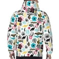 thumbnail image 7 of Pofeuu Dinosaur Print Mens Casual Hooded Collar Drawstring Hoodies Pullover Sweatshirts Casual Long Sleeve Shirts-XX-Large, 7 of 7