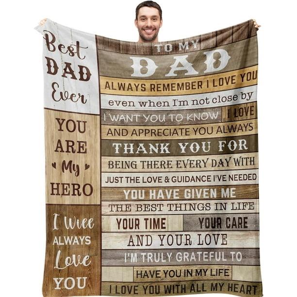 LHSHID Gifts for Dad Dad Birthday Gift Fathers Day Dad Gifts from Daughter Son Birthday Gifts for Dad Best Dad Ever Gifts to My Dad Blanket Gifts for Dad Who Have Everything Blanket 40"x50"