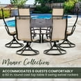 thumbnail image 4 of Hanover Manor 7-Piece Outdoor Dining Set in Cedar with 6 Contoured Swivel Rockers and 60" Round Cast-Top Table, 4 of 18