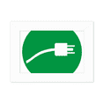 thumbnail image 1 of Verde Plug cable cable de carga modelo Marco de Fotos de escritorio imagen Blanco Pintura arte 5x7 pulgadas, 1 of 4