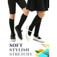 thumbnail image 4 of Hugh Ugoli Rayon Knee High Socks for Kids Girls Boys & Toddlers, Long School Uniform Socks, Soft, Socks 3-14 Years Old | 3 Pairs | Black | 7-8 Years, 4 of 9