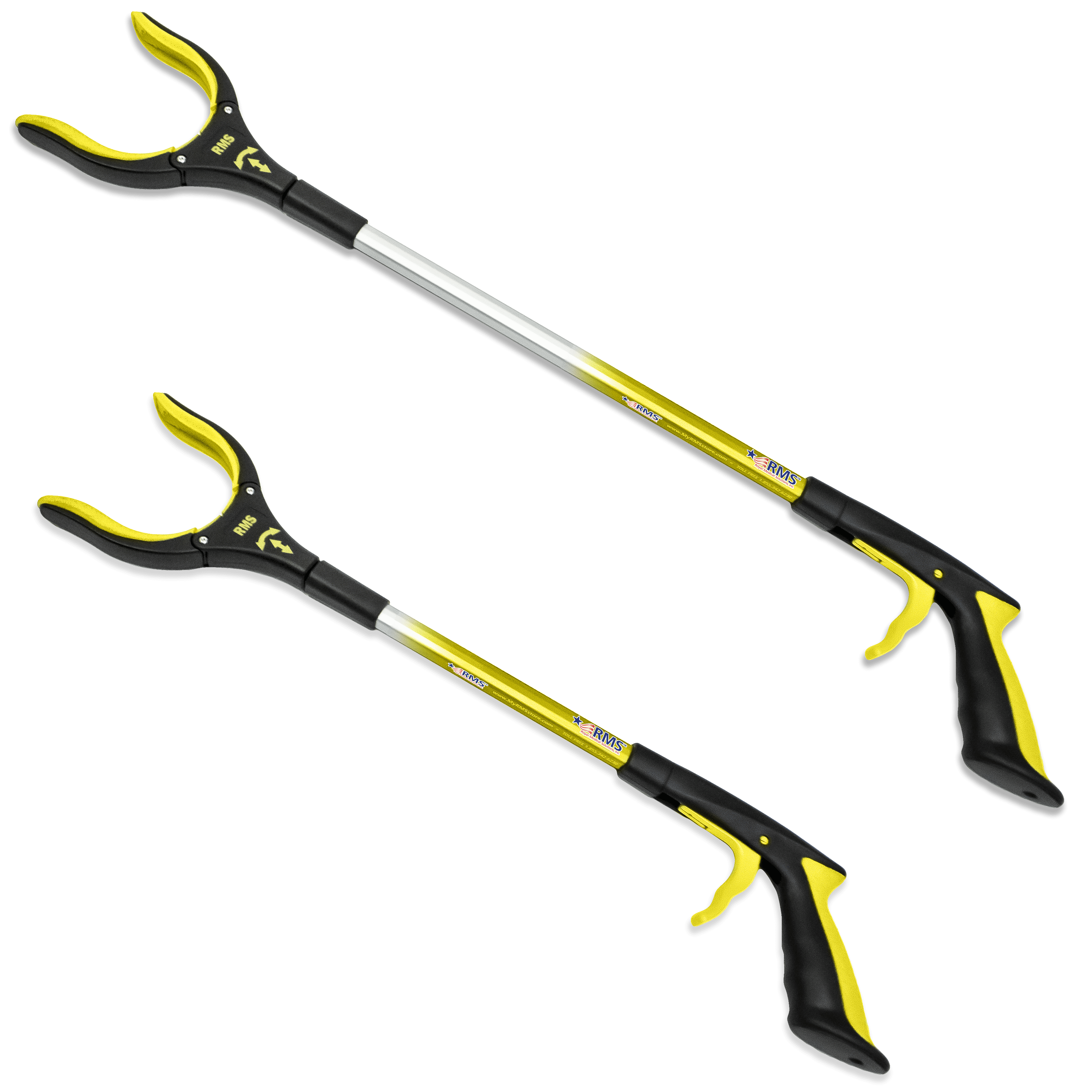 2-Pack 32 Inch and 19 Inch Grabber Reacher with Rotating Jaw - Mobility ...