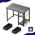 thumbnail image 6 of GIANNA Modern Computer Desk with 2-Tier Storage Drawers, Sturdy Metal Frame, 40" for Home or Office, Black, 6 of 7