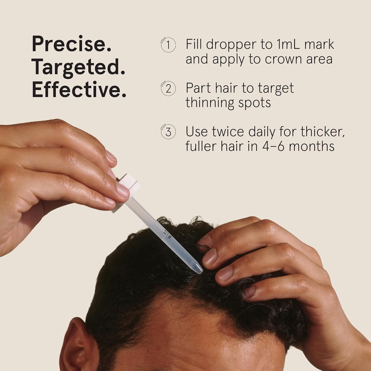 Keeps Minoxidil Solution 5% for Men - Topical Hair Regrowth - 3 Month Supply (3 x 2 fl oz Bottles)