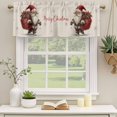 thumbnail image 2 of Christmas Gnomes Curtain Valances for Windows, Kitchen Valance Window Treatments Panel 2 Pack, Snowflake Xmas Red Botanical Rustic Rod Pocket Short Curtains for Bathroom Bedroom 60 x 18 Inch, 2 of 8