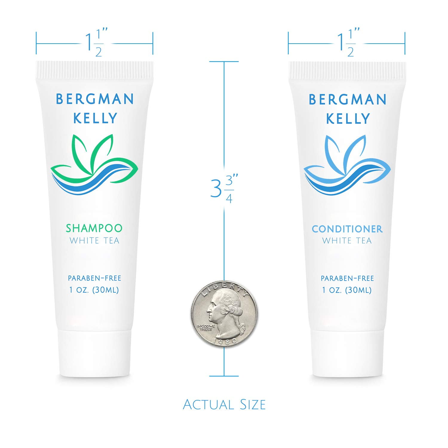 BERGMAN KELLY 1 fl oz Travel Size Shampoo & Conditioner Set, 50 Pack