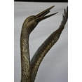 thumbnail image 3 of Nifao Crane standing on a stone bronze statue – Garden Outdoor Decor Sculpture, 28"L x 32"W x 49"H, 3 of 12