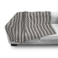 thumbnail image 2 of Abstract Surreal Soft Flannel Fleece Blanket, Simplistic Boho Geometric Abstract Grid Like Diamond Herringbone, Cozy Plush for Indoor and Outdoor Use, 70" x 90", Ivory Charcoal Grey, by Ambesonne, 2 of 5