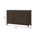 thumbnail image 5 of Benjara Cora 56" Sideboard Buffet Server- 3 Door Cabinets- Metal Handles- Brown, 5 of 5