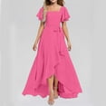 thumbnail image 6 of XQYLOS Chiffon Flower Girl Dresses Junior Bridesmaid Cap Sleeve A Line Wedding P𝖺rty Gowns Elegant Flowy Princess Formal Dress, 6 of 6