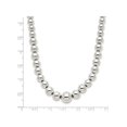 thumbnail image 3 of Sterling Silver Polished Beaded Necklace 18 Inches, 3 of 4
