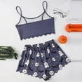 thumbnail image 5 of Bjutir Womens Pajamas Set Pumpkin Printed Sleeveless Camisole And Shorts Homewear Pajama Sleepwear Set Light, 5 of 7