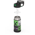 thumbnail image 4 of Thermos Kids Bouteille d'eau isolée sous vide avec paille rabattable, 355 ml, Minecraft, 4 of 8