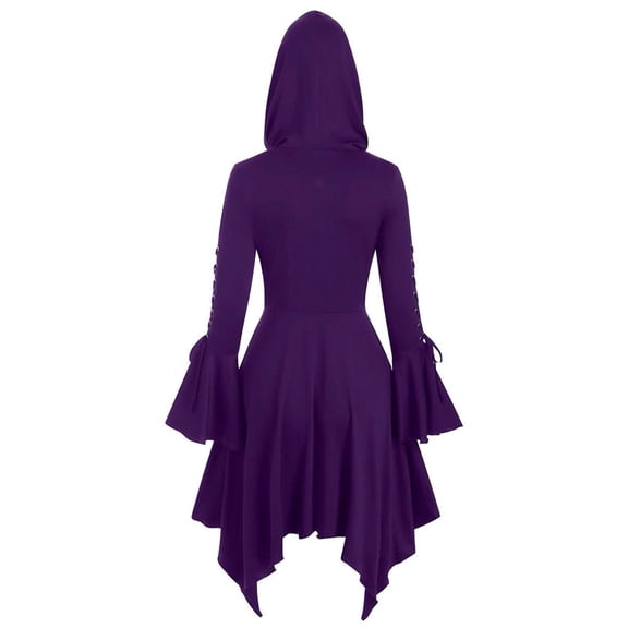 Aayomet Coats For Women Winter Women's Winter Thickened Coat Insulated Windproof Puffer Jacket with Warm Hood,Purple L