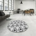 thumbnail image 3 of Ahgly Company Indoor Square Patterned Ash Gray Novelty Area Rugs, 4' Square, 3 of 6