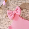 thumbnail image 5 of SNKSDGM Late July Flower Girl Dresses Baby Girl Dresses 3-6 Months Toddler Baby Girls Dress One Shoulder Dress Bow Birthday Party Dress Outfit 6-9 Months, 5 of 7