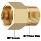 thumbnail image 2 of Adaptador de latón para lavadora a presión, métrico M22 15 mm macho a M22 14/15 mm hembra adaptador de manguera hembra Ormromra WLJ-3023, 2 of 5