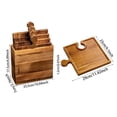thumbnail image 3 of BotaniNest Wooden Tray For Carrying Bread Fruits Steak Pizza And Border Of Four Trays, 3 of 5