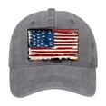 thumbnail image 2 of Siminsem Patriotic Hat for Men Women American Flag Baseball Cap Vintage Distressed Cotton Dad Hat USA Adjustable Retro Washed Cap for 4th of July Memorial Day Gift, Grey, One Size, 2 of 4