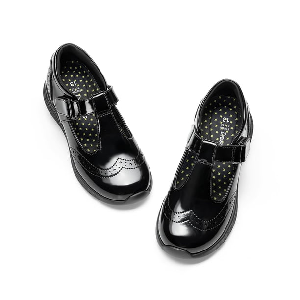 Zapatos Mary Jane para Niñas DREAM PAIRS con Correa en T y Suela Ligera Negra
