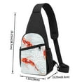 thumbnail image 4 of Disketp Sling Backpack,Multipurpose Crossbody Shoulder Bag Travel Hiking Daypack-Koi Fish Corals,Spring Summer, 4 of 6