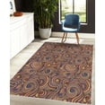 thumbnail image 4 of East Decorative Rug, Modern Autumn Season Wavy Holiday Festival Celebration Oriental Art Print, Quality Carpet for Bedroom Dorm and Living Room, 6 Sizes, Dark Indigo, by Ambesonne, 4 of 4