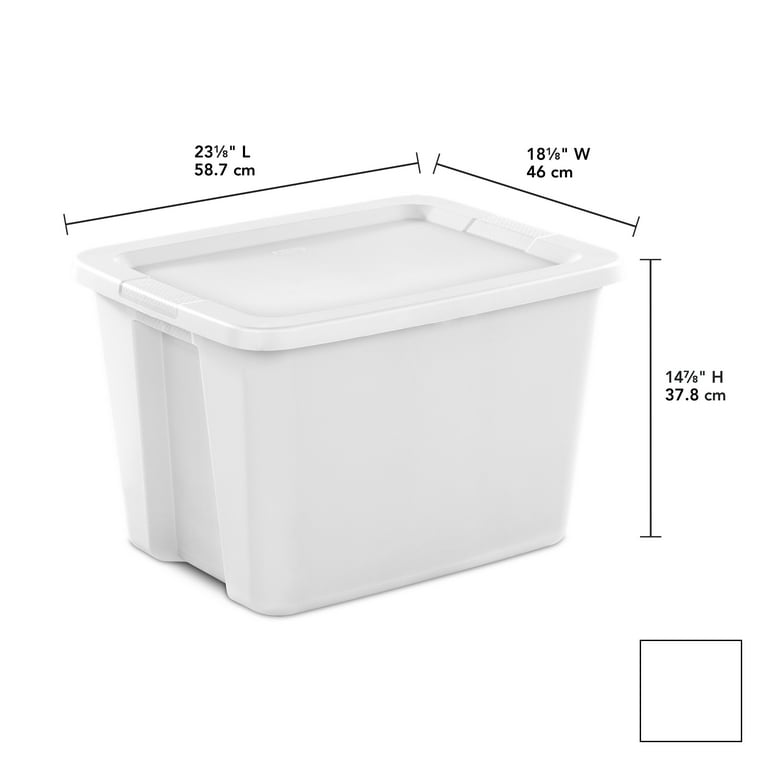 Sterilite 18 Gallon Tote Box Plastic, Gray - Walmart.com  Organize plastic  containers, Sterilite, Plastic box storage