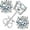 Silver New Screw Back, variant on Moissanite Stud Earrings Screw Back 3-10mm 0.2ct-8.0ct 18K White Yellow Rose Gold Plated S925 Sterling Silver Round Cut D Color VVS1 Lab Created Moissanite Earrings for Women Men