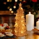 thumbnail image 4 of Árbol de Navidad Luminoso de Malla Metálica Plateada de 40 Cm | Decoración para El Hogar | Luces Nocturnas | Adornos de Escritorio | Falda de Torre de Iluminación Navideña | Decoraciones Navideñas, 4 of 7