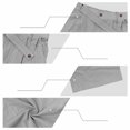 thumbnail image 3 of Ohufall Sets for Men Turndown Collar Button Long Sleeve + Zipper Straight Solid Color Pants Set, 3 of 4