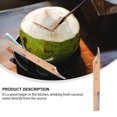 thumbnail image 3 of FOMIYES Coconut Onion Remover with Light Yellow Handle and Stainless Steel Double Ends for Kitchen Use, 3 of 7