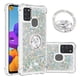 thumbnail image 1 of Funda para Samsung Galaxy A21S con Brillo Líquido Flotante, Purpurina, Parachoques y Anillo Giratorio Soporte, 1 of 5