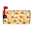 thumbnail image 2 of Lsque Coffee Plaid Sunflower Mailbox Cover Standard Size ,Magnetic Mailbox Covers Post Wraps Letter Box Cover -21x18 in, 2 of 9