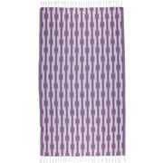 Papatya Bloom Turkish Towel, Bath, Beach, 100% Turkish Cotton, Quick Dry, Lightweight, Soft, Large, Peshtemal Towel for Beach Pool SPA Yoga Picnic Blanket 39" x 71" Unique Custom Design Purple