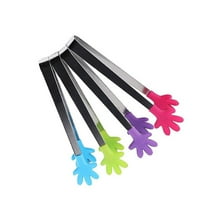 HAMPPLIES 5Pcs Small Mini Tongs Stainless Steel for Baking Ice Handling Appetizers Kitchen Tools Party Use