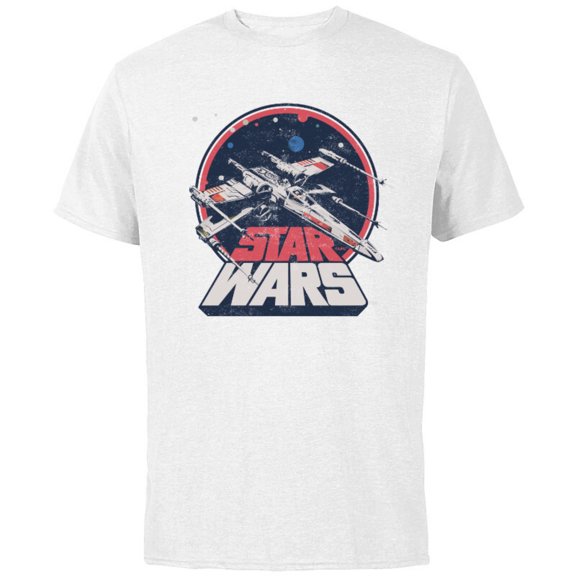 Star Wars X-Wing Starfighter Vintage - Short Sleeve Cotton T-Shirt for Adults - Customized-White