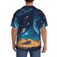 thumbnail image 3 of Balery Astronaut In A Space Suit On The Planet Camisa Casual de Manga Corta con Botones para Hombre, Texturizada, Estilo Cubano, para Playa, Verano-3X-Large, 3 of 5