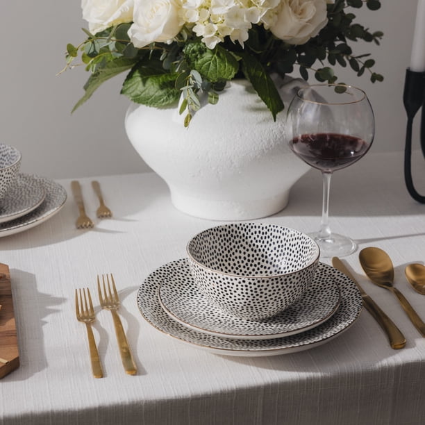 Free Shipping! Thyme & Table 12-Piece Stoneware Dinnerware Set