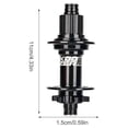 thumbnail image 3 of Levier de Dégagement Rapide de l'Arbre de Roue, Réduction de la Friction, Fournitures de Cyclisme, Installation Pratique, Moyeu à Roulement en Alliage d'Aluminium Noir/148*12MSXM390, 3 of 9