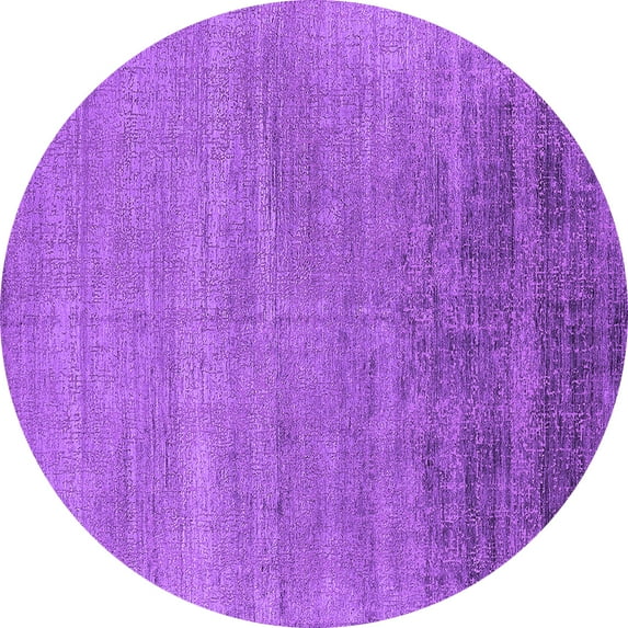 Ahgly Company Indoor Round Oriental Purple Industrial Area Rugs, 7' Round