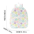 thumbnail image 4 of FUZHIQ Floral Print School Backpack for 3rd 4th 5th 6th Grade, Cute Bookbag with Front Pocket, Casual Lightweight Elementary School Bag, White, 4 of 5