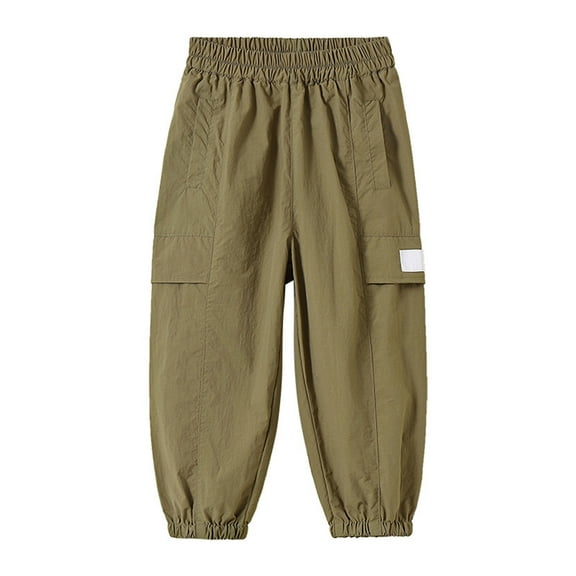 LYEAA Sport Pants for Girls Jogger Elastic Waist Lightweight Full Length Solid Color Casual Pants