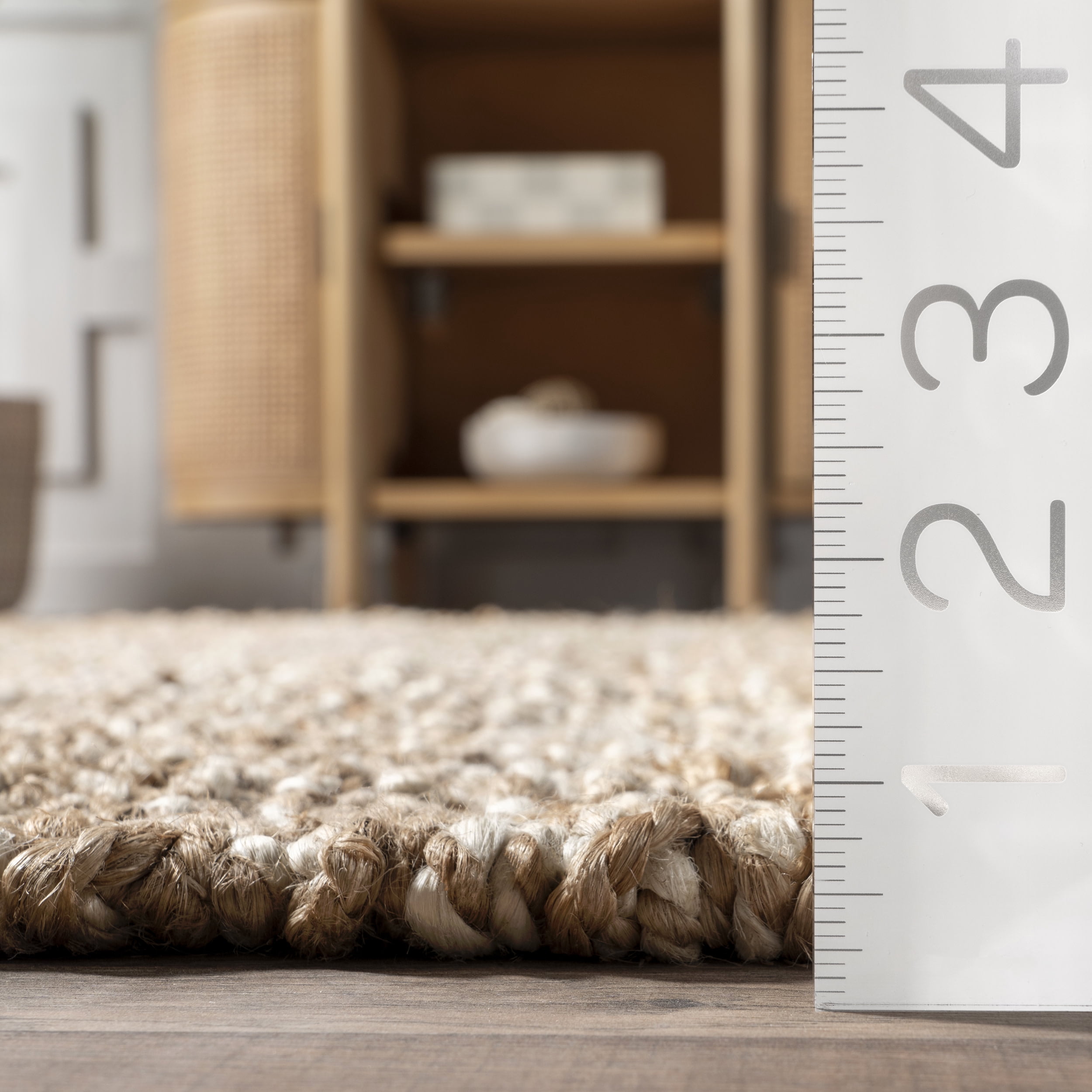 nuLOOM Shereez Casual Jute Tassel Area Rug, 5' x 8', Natural