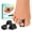 Black, variant on Welnove Hammer Toe Corrector - 6 Pack Soft Gel Toe Splints & Straighteners to Realign Bent, Curled, Crooked, Claw & Hammer Toes, 3 Sizes, Green