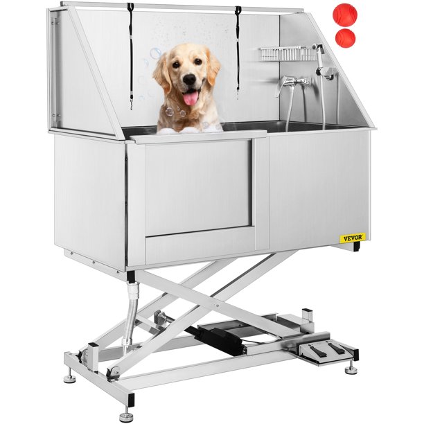 VEVORbrand 50" Electric Pet Dog Grooming Tub Stainless Steel XStyle
