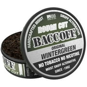 BaccOff, Original Wintergreen Rough Cut, Premium Tobacco Free, Nicotine Free Snuff Alternative (5 Cans)