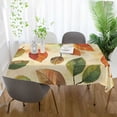 thumbnail image 3 of Yayeee Tablecloths 60" x 60" Rectangle Wrinkle Resistant Party Table Cover, Beige Leaves, 3 of 8