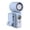 Blue, variant on Portable Hands-Free Mini Fan with 4-Speed Turbos, Rechargeable Handheld Clip-On Design, 360° Adjustable Breeze, LED Display, Fast Charging for Travel, Outdoors, Office, and Events