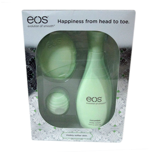 Eos Cucumber Gift Set, Hand And Body Lotion, Lip Balm, 1 Set
